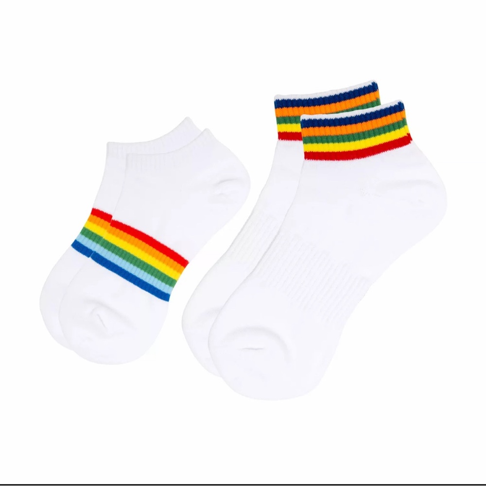TheFluxion Rainbow Pride Socks Set (2 Pairs) | OS & Unisex